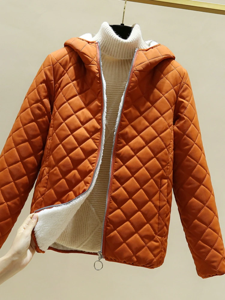 Women Cotton Coat 2022 Winter Fashion New Metal Zipper Hooded Plaid Cotton Coat Ladies Thickened Stand Collar Jacket Streetswear
Women Cotton Coat 2022 Winter Fashion New Metal Zipper Hooded Plaid Cotton Coat Ladies Thickened Stand Collar Jacket Streetswear