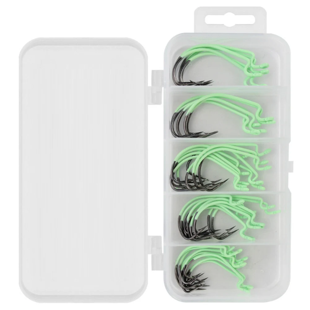 40pcs Carbon Steel Night Crank Fishing Hook Set For Soft Worm Lure Barbed Hook 2# 1# 1/0# 2/0# 3/0# Carp Fishing Tackle
40pcs Carbon Steel Night Crank Fishing Hook Set For Soft Worm Lure Barbed Hook 2# 1# 1/0# 2/0# 3/0# Carp Fishing Tackle