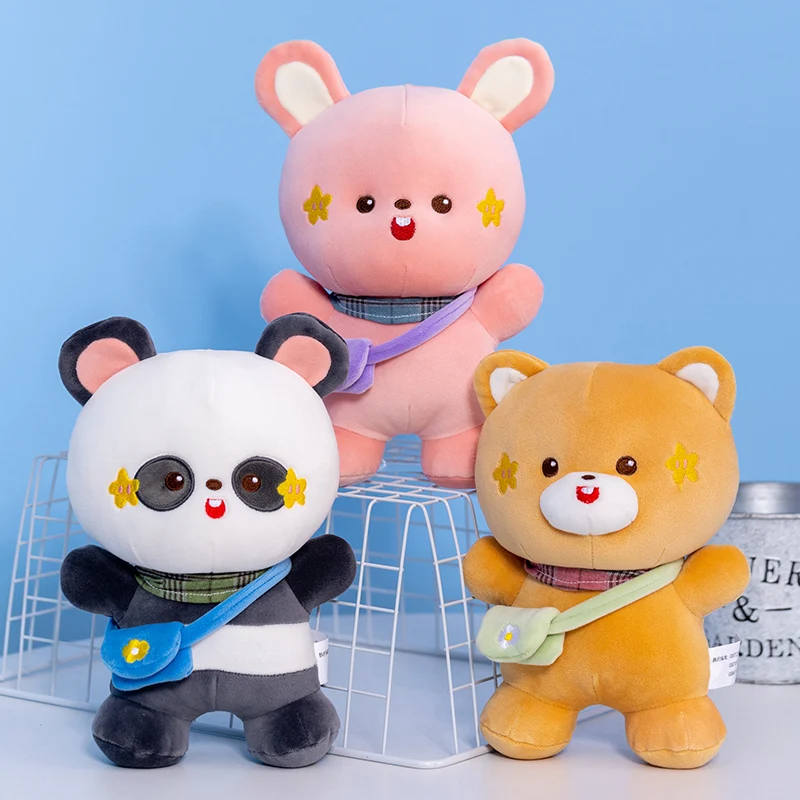 1pc 23cm Lovely Panda Teddy Bear Rabbit with Backpack Dolls Stuffed Soft Kawaii Peluche Toys Nice Birthday Gift for Baby Girls
1pc 23cm Lovely Panda Teddy Bear Rabbit with Backpack Dolls Stuffed Soft Kawaii Peluche Toys Nice Birthday Gift for Baby Girls