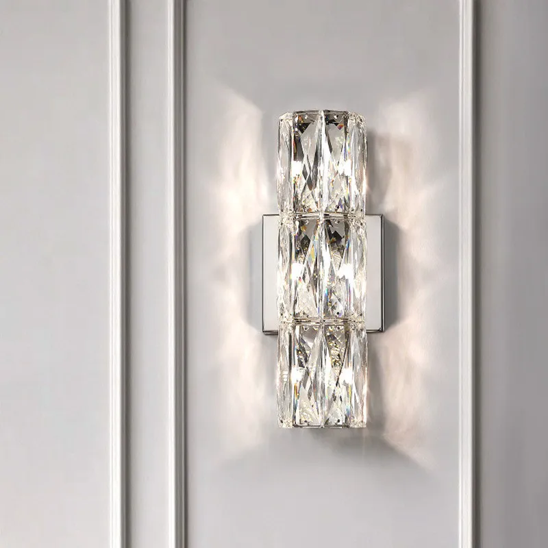 Modern Living Room Sofa Side G4 Led Wall Scones Lustre Chrome Steel Wall Lamp Art Deco K9 Crystals Wall Lighting Fixtures
Modern Living Room Sofa Side G4 Led Wall Scones Lustre Chrome Steel Wall Lamp Art Deco K9 Crystals Wall Lighting Fixtures