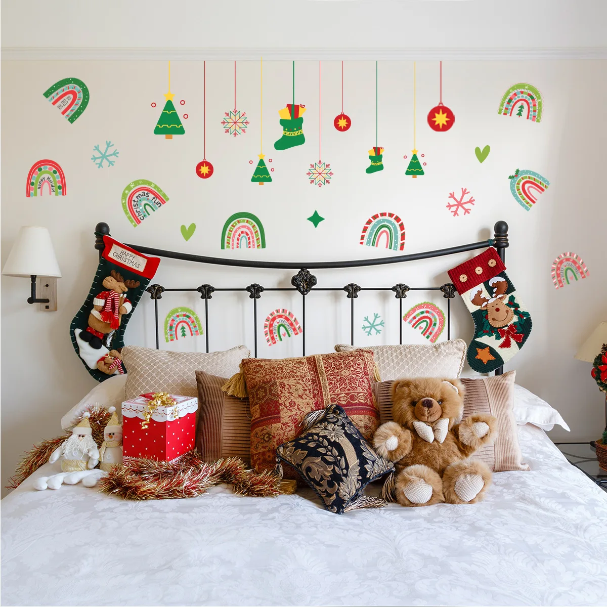 Rainbow snowflake love Christmas Wallpaper bedroom living room decoration wall sticker self-adhesive wall sticker
Rainbow snowflake love Christmas Wallpaper bedroom living room decoration wall sticker self-adhesive wall sticker