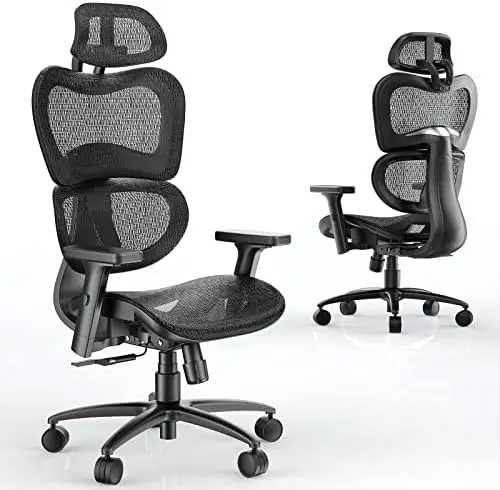 

Эргономичное офисное кресло с поддержкой поясницы, эргономичное компьютерное кресло с регулируемым подголовником и 3D подлокотником с наклонным замком для Adu