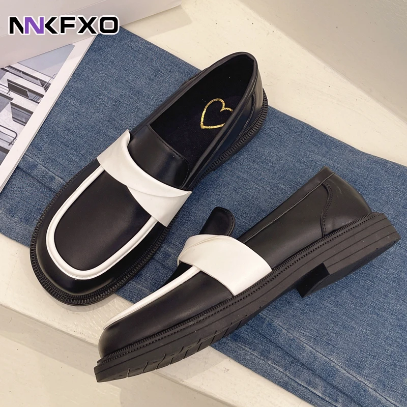 Loafers For Women Flats Shoes Mary Jane Leather Round Toe Work Office Slip On Ladies Casual Shoes Thick Sole British Style
Loafers For Women Flats Shoes Mary Jane Leather Round Toe Work Office Slip On Ladies Casual Shoes Thick Sole British Style