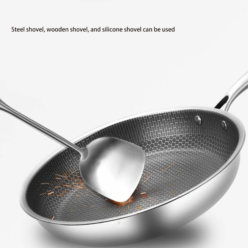 Stainless Steel Material Frying Pan Non-stick Pot Cookware 2 Sizes Choose Fried Steak Pot Saucepan Honeycomb Kitchenware
Stainless Steel Material Frying Pan Non-stick Pot Cookware 2 Sizes Choose Fried Steak Pot Saucepan Honeycomb Kitchenware