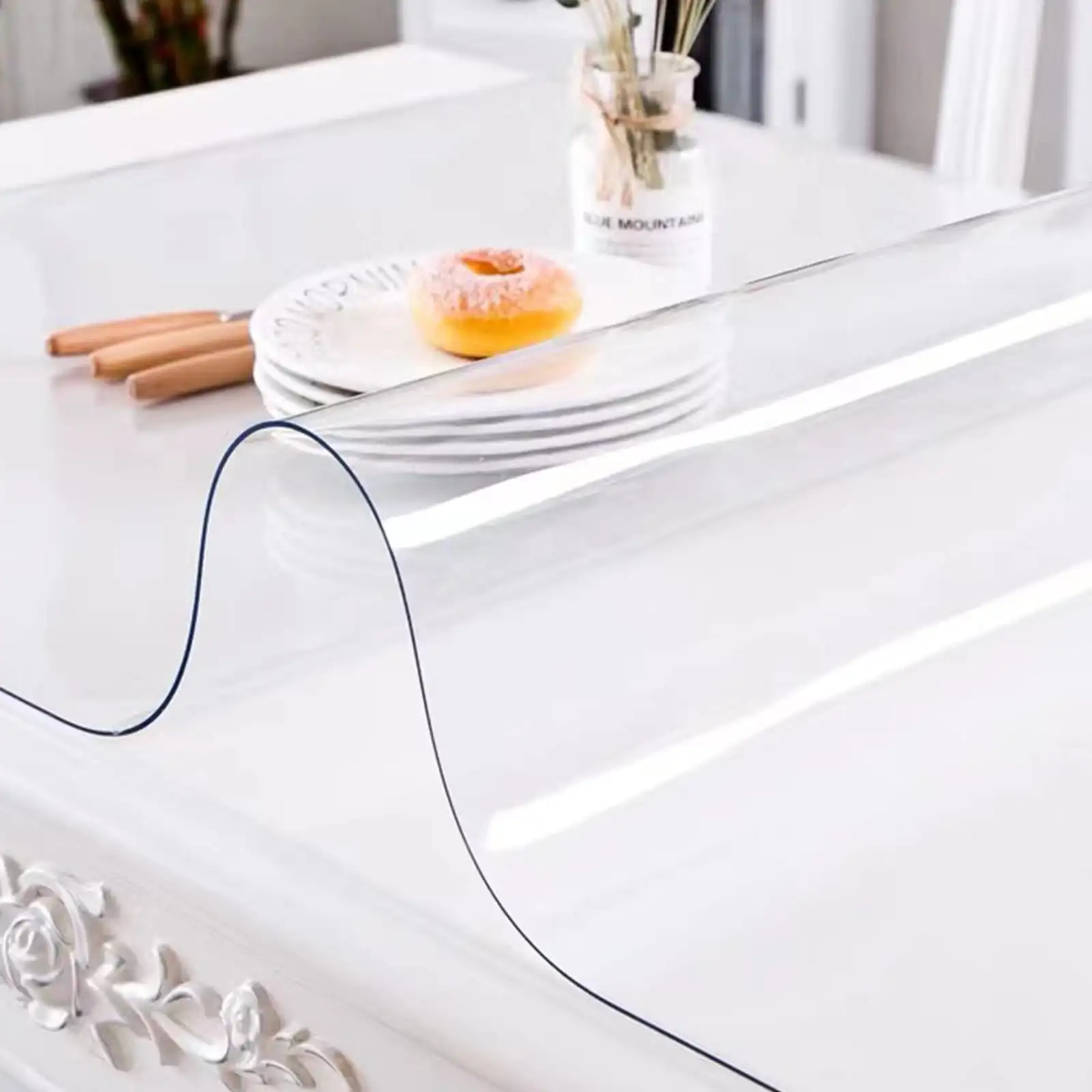 110 x 46 inch Waterproof Clear PVC Tablecloth, 2mm Thick Dining Table Mat Protector Table Cover
110 x 46 inch Waterproof Clear PVC Tablecloth, 2mm Thick Dining Table Mat Protector Table Cover