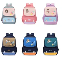 Childrens Schoolbag Bear Print Large Capacity Ridge Protection Light Student Waterproof Backpack Can Be Used As Birthday Gift