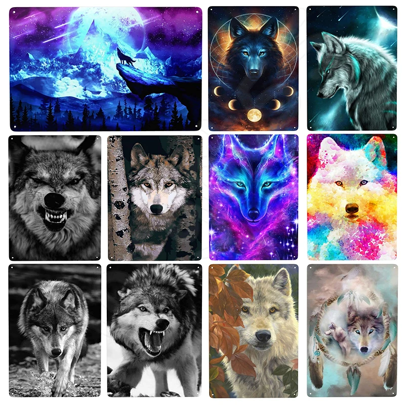 Metal Tin Sign Wall Pictures Wolf Animal Moon Night Universe Wall Art for Country Farmhouse Home Livingroom Office Bedroom Decor
Metal Tin Sign Wall Pictures Wolf Animal Moon Night Universe Wall Art for Country Farmhouse Home Livingroom Office Bedroom Decor
