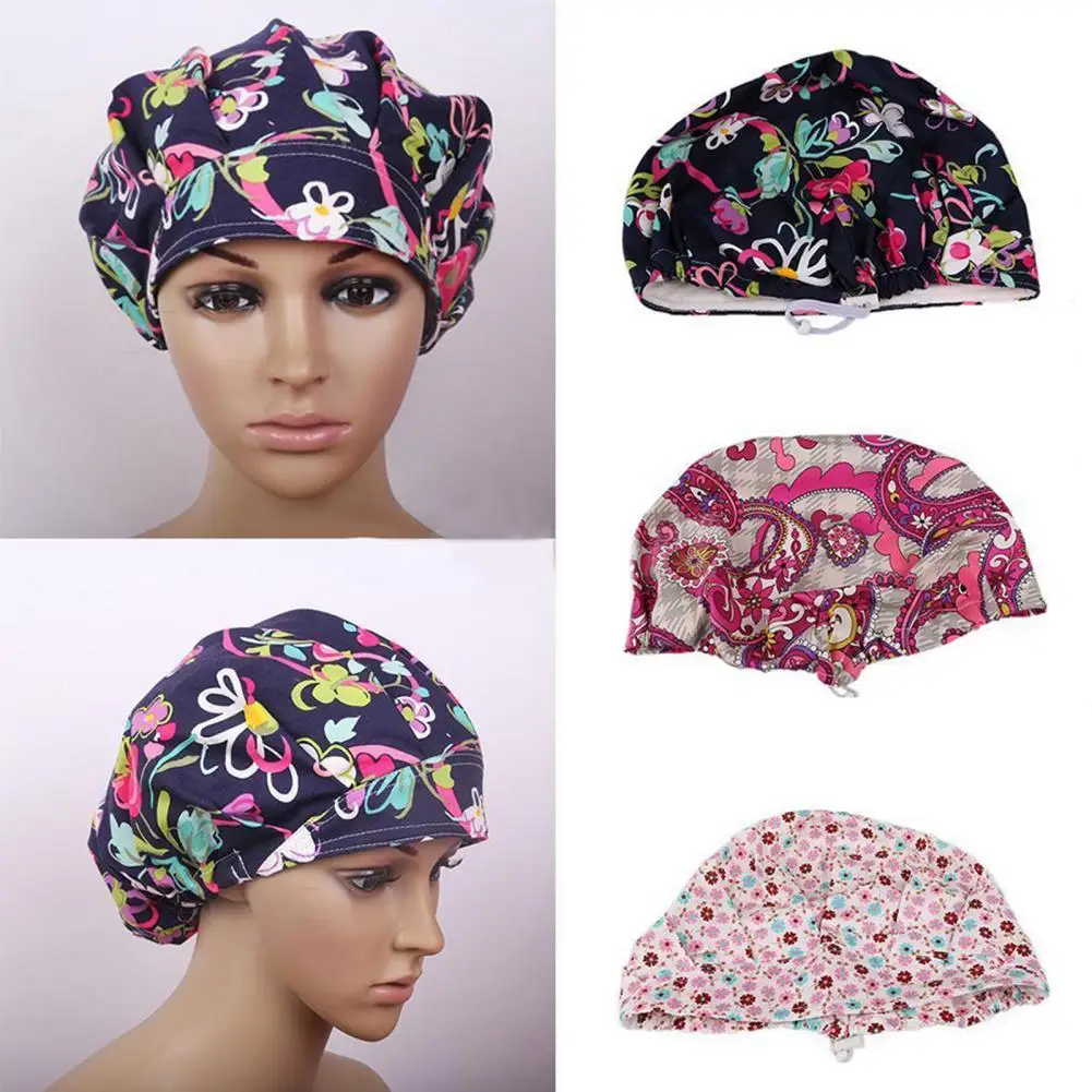 Scrub Cap Floral Print Breathable Cotton Adjustable Bouffant Hat for Beautician
Scrub Cap Floral Print Breathable Cotton Adjustable Bouffant Hat for Beautician