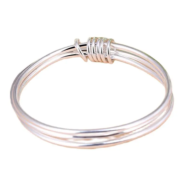 YJ-B-S440 New Fashion 990 Sterling Silver Bracelet Lady Retro Glossy Three-ring Full Jewelry Women Simple Bangles
YJ-B-S440 New Fashion 990 Sterling Silver Bracelet Lady Retro Glossy Three-ring Full Jewelry Women Simple Bangles