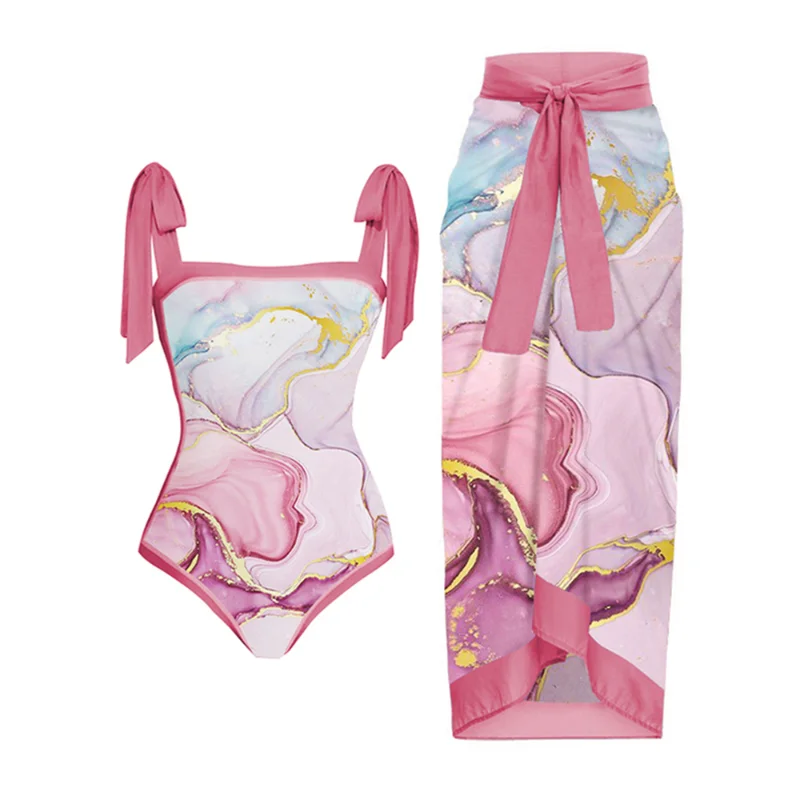 Female Retro Swimsuit Pink Printed Holiday Beachwear Designer Bathing Suit Summer Skirt Surf Wear
Female Retro Swimsuit Pink Printed Holiday Beachwear Designer Bathing Suit Summer Skirt Surf Wear