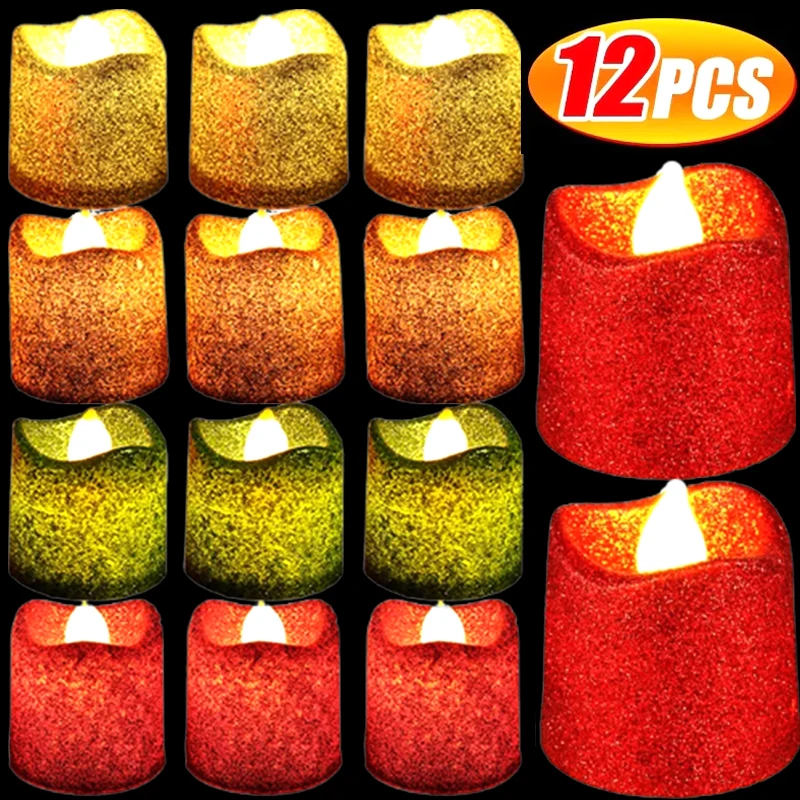 12/3Pcs Glitter LED Candles Battery Operated Tea Light Flameless Electric Candle Lights Xmas Wedding Party Decoration Table Lamp
12/3Pcs Glitter LED Candles Battery Operated Tea Light Flameless Electric Candle Lights Xmas Wedding Party Decoration Table Lamp