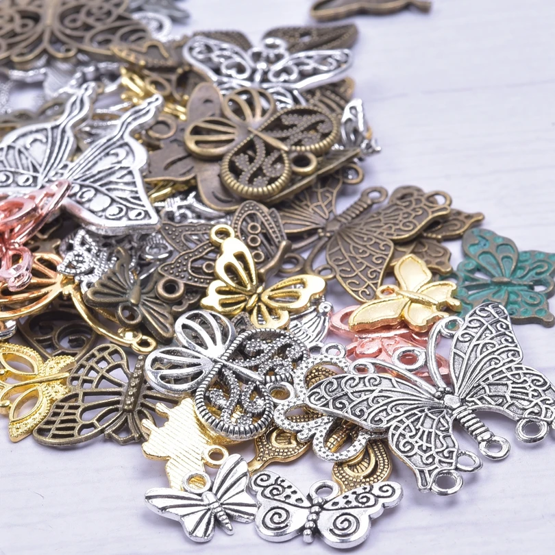 30pcs Random Mix Butterfly Charms For Jewelry Making Charm Pendant DIY Animal Metal Accessories Papillon Alloy Material Pendants
30pcs Random Mix Butterfly Charms For Jewelry Making Charm Pendant DIY Animal Metal Accessories Papillon Alloy Material Pendants