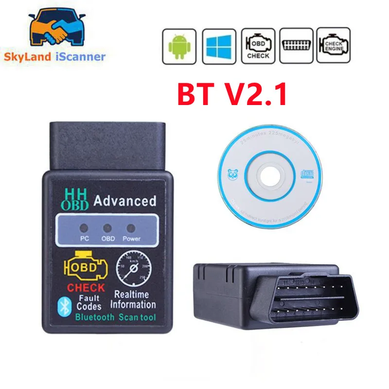 Сканер HH OBD ELM327 V2.1 OBD2, ELM 327 Bluetooth, автомобильный диагностический инструмент HHOBD II для Android, сканер ELM327 высокого качества
Сканер HH OBD ELM327 V2.1 OBD2, ELM 327 Bluetooth, автомобильный диагностический инструмент HHOBD II для Android, сканер ELM327 высокого качества