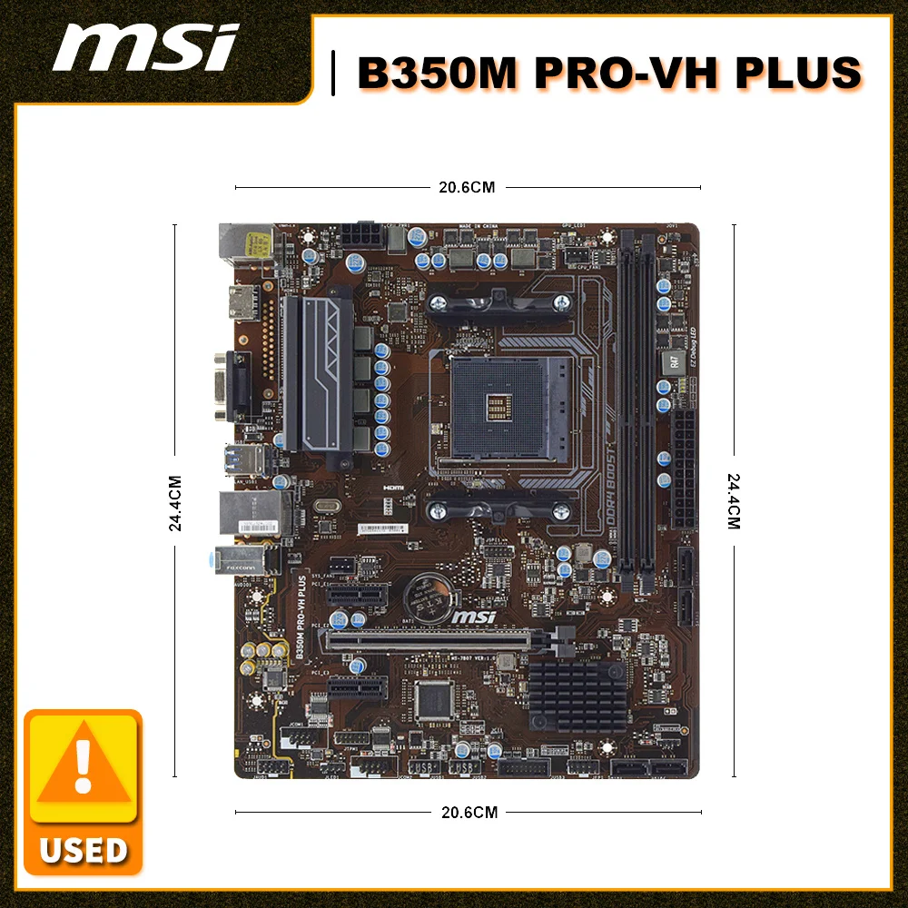 Socket AM4 MSI B350M PRO-VH PLUS Motherboard AMD B350 Micro ATX DDR4 3200(OC)MHz 32GB RAM SATA3 PCI-E 3.0 Support RYZEN 7 5800X
Socket AM4 MSI B350M PRO-VH PLUS Motherboard AMD B350 Micro ATX DDR4 3200(OC)MHz 32GB RAM SATA3 PCI-E 3.0 Support RYZEN 7 5800X