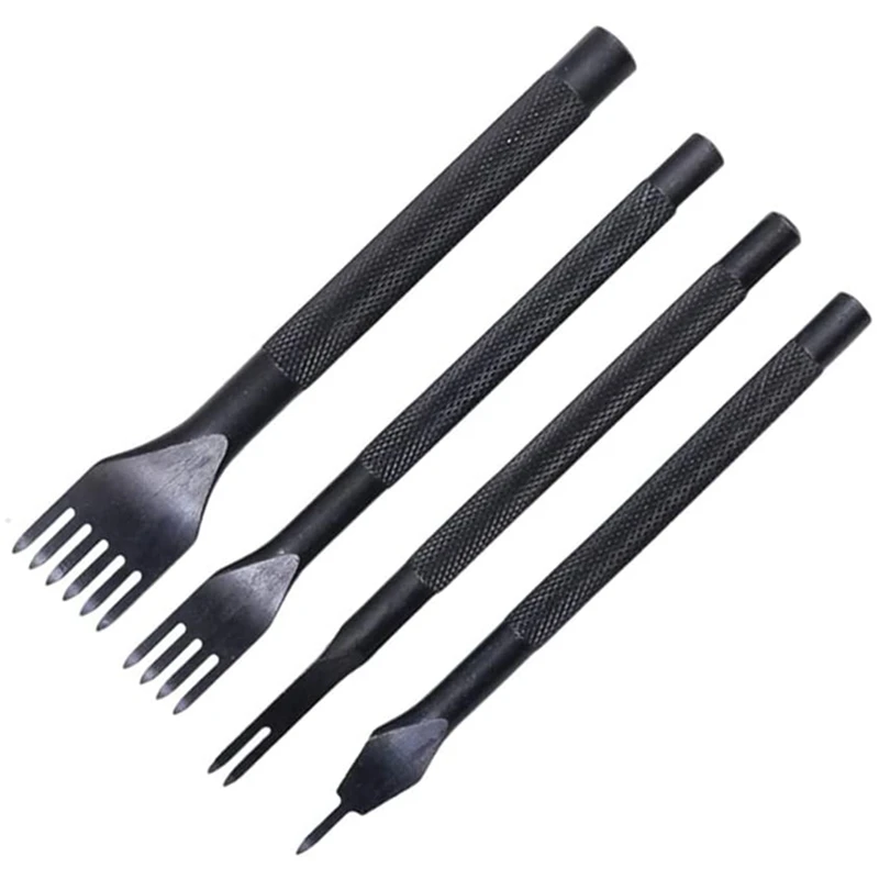 1/2/4/6 Prong Diamond Stitching Chisel Hole Punches Tool, Leather Hole Punch, Leather Chisel Set-4 Pcs
1/2/4/6 Prong Diamond Stitching Chisel Hole Punches Tool, Leather Hole Punch, Leather Chisel Set-4 Pcs