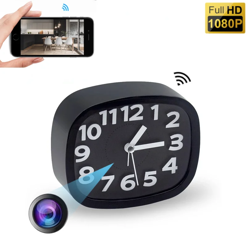 Clock Camera 1080P HD Mini Camera Cam with WIFI Smart Desktop Motion Monitoring Home Security Alarm Clock Nanny Cam
Clock Camera 1080P HD Mini Camera Cam with WIFI Smart Desktop Motion Monitoring Home Security Alarm Clock Nanny Cam