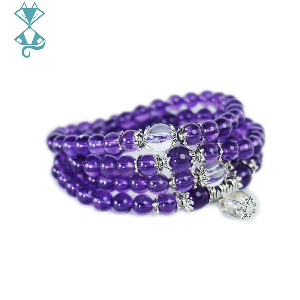 6mm Amethyst Beads Necklace for Women JaPaMala Bracelets 108 Mala Natural Jewelry Bracelet for Women Natural Crystal Jewelry
6mm Amethyst Beads Necklace for Women JaPaMala Bracelets 108 Mala Natural Jewelry Bracelet for Women Natural Crystal Jewelry