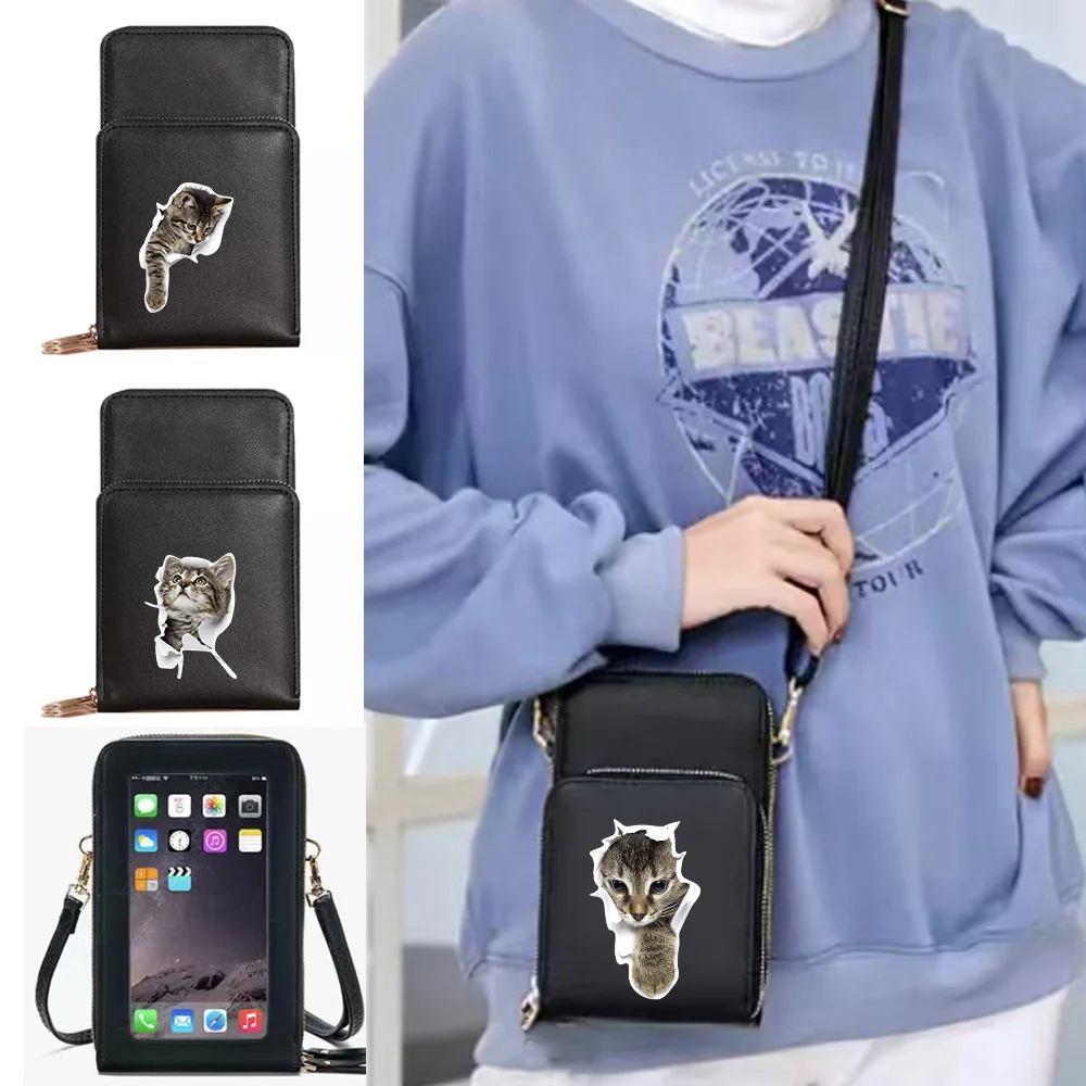 Mobile Phone Bag Transparent Touch Screen Universal for IPhone Huawei Samsung Cell Cover Waterproof Shoulder Bags Cat Print Case
Mobile Phone Bag Transparent Touch Screen Universal for IPhone Huawei Samsung Cell Cover Waterproof Shoulder Bags Cat Print Case