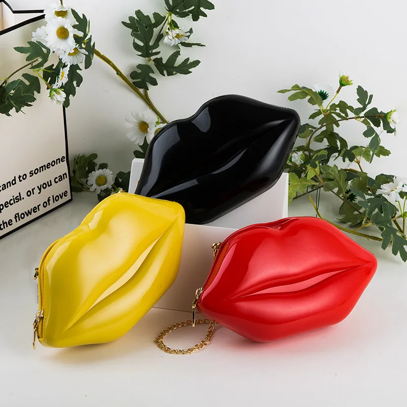 Lips Shape PVC Handbags Women Zipper Shoulder Bag Crossbody Messenger Phone Bag Evening Party Clutches Bolsas Fesmallna Saco
Lips Shape PVC Handbags Women Zipper Shoulder Bag Crossbody Messenger Phone Bag Evening Party Clutches Bolsas Fesmallna Saco