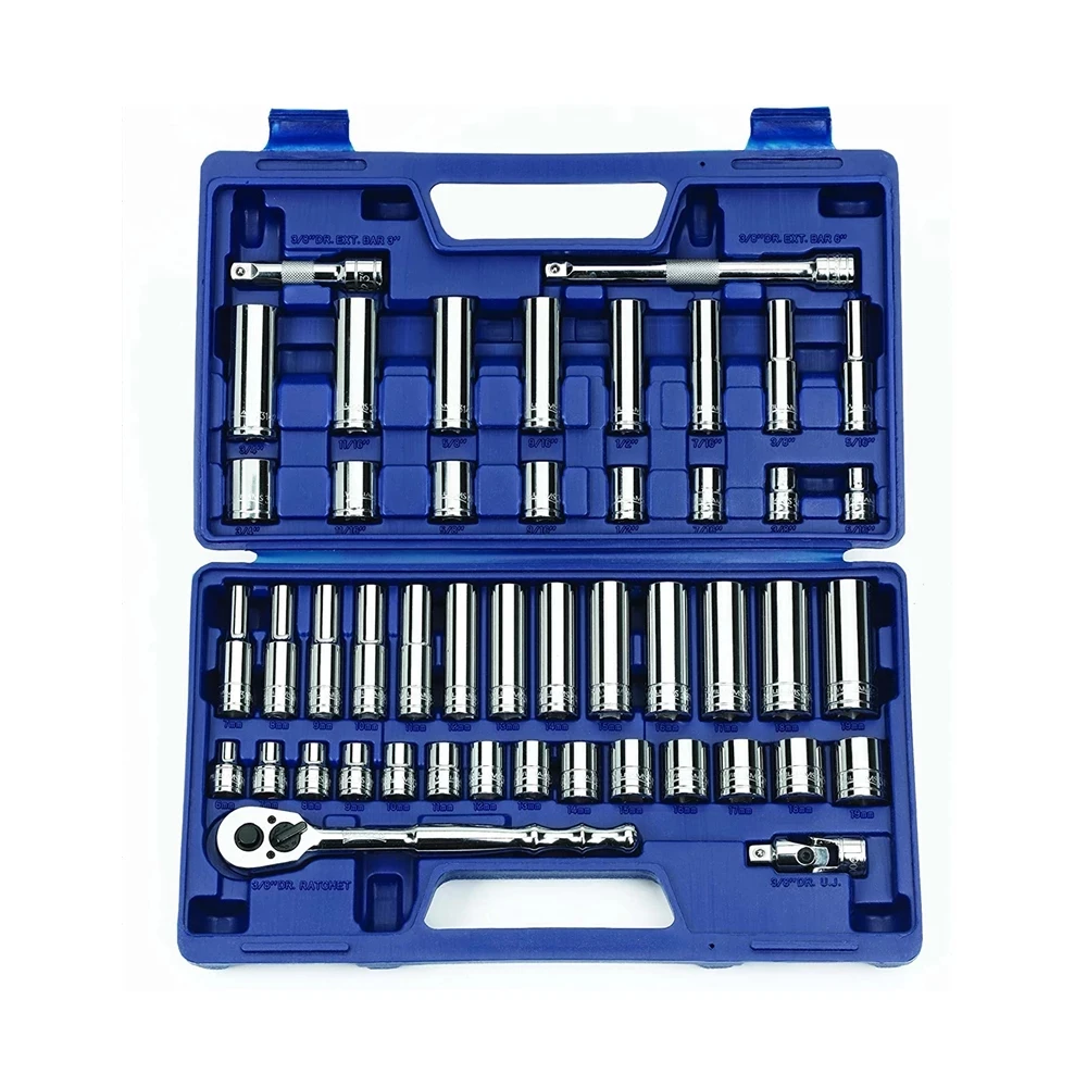 New low price JHW50666 47-Piece 3/8-Inch Drive Socket Drive Tool Set With Compact Case- 6 12 Point Metric
New low price JHW50666 47-Piece 3/8-Inch Drive Socket Drive Tool Set With Compact Case- 6 12 Point Metric