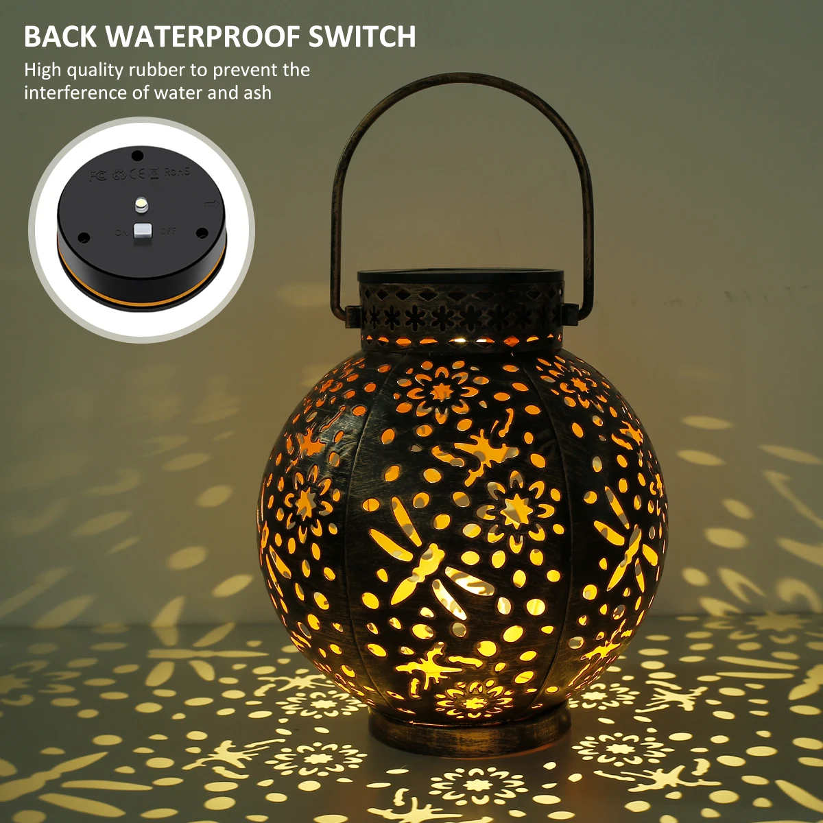 Solar Lanterns Light Outdoor Hanging Landscape Light IP65 Waterproof Garden Light Hollow-carved Lantern Lamp for Patio Courtyard
Solar Lanterns Light Outdoor Hanging Landscape Light IP65 Waterproof Garden Light Hollow-carved Lantern Lamp for Patio Courtyard
