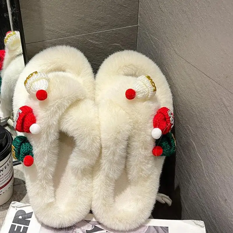 Plush Slippers Ladies Warm Non Slip Flip Flops Flat Bottom Women's Sandals Casual Home Slides Ytmtloy Indoor Winter Zapato Mujer
Plush Slippers Ladies Warm Non Slip Flip Flops Flat Bottom Women's Sandals Casual Home Slides Ytmtloy Indoor Winter Zapato Mujer