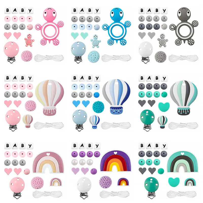 TYRY.HU Silicone Teether Beads Set Food Grade Baby rainbow Nuring Teething Beads DIY Accessories Pacifier Chain Clips Infant
TYRY.HU Silicone Teether Beads Set Food Grade Baby rainbow Nuring Teething Beads DIY Accessories Pacifier Chain Clips Infant