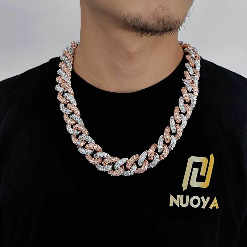 MYFEIVO 21mm Hiphop Cuban 3 Rows of Micro-inlaid T Zircon Collar Chain Necklace Personality Exaggerated ins Style Accessories
MYFEIVO 21mm Hiphop Cuban 3 Rows of Micro-inlaid T Zircon Collar Chain Necklace Personality Exaggerated ins Style Accessories