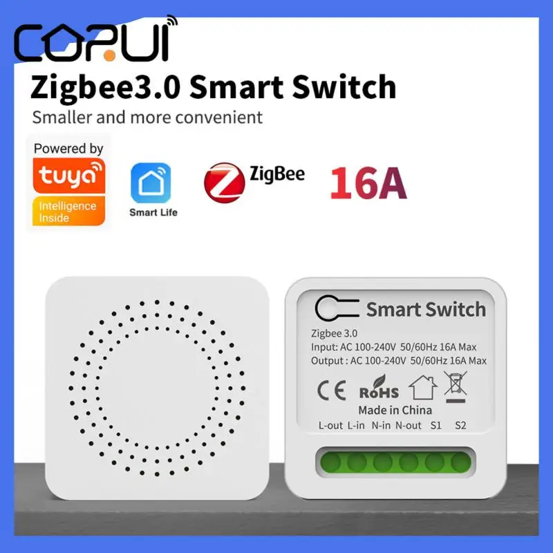 CORUI Tuya Zigbee Mini Smart Switch 16A Support 2 Way Voice Control Support Alexa Google Home Yandex Alice & App Remote Control
CORUI Tuya Zigbee Mini Smart Switch 16A Support 2 Way Voice Control Support Alexa Google Home Yandex Alice & App Remote Control