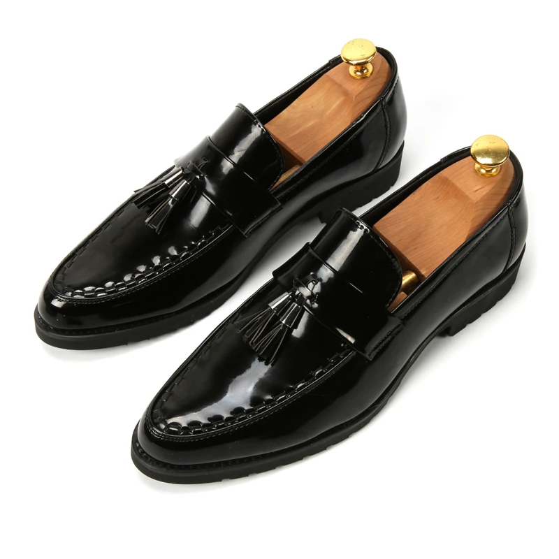 men casual business wedding formal dress patent leather shoes slip-on driving shoe black tide tassels loafers gentleman footwear
men casual business wedding formal dress patent leather shoes slip-on driving shoe black tide tassels loafers gentleman footwear