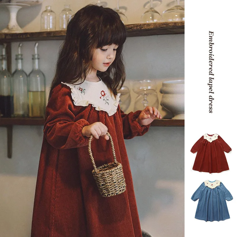 Girls Dress 2022 Spring New Ins Festival Party Red Dress Children's Corduroy Princess Dress
Girls Dress 2022 Spring New Ins Festival Party Red Dress Children's Corduroy Princess Dress