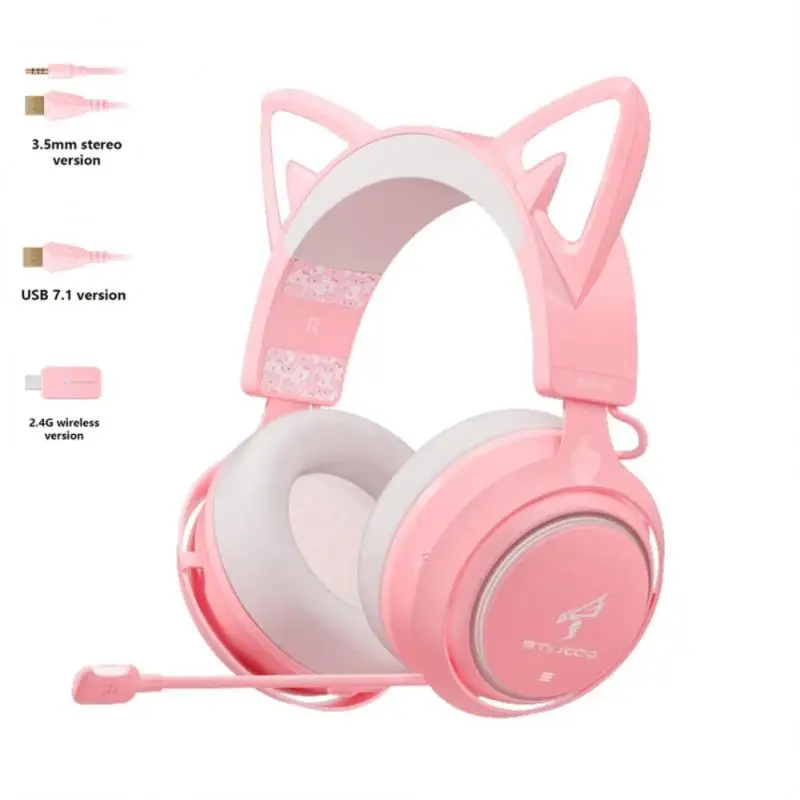 GS510 Flash Light Cute Cat Ears Wireless Headphones With Mic Can Control LED Kid Girls Stereo Phone Music Headset Gamer Gift
GS510 Flash Light Cute Cat Ears Wireless Headphones With Mic Can Control LED Kid Girls Stereo Phone Music Headset Gamer Gift