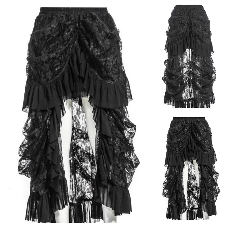 Medieval Steampunk Gothic Dress Lace Ladies Costume High Low Ruffle Party Dress Lolita Medieval Victorian Punk Women S-5XL
Medieval Steampunk Gothic Dress Lace Ladies Costume High Low Ruffle Party Dress Lolita Medieval Victorian Punk Women S-5XL