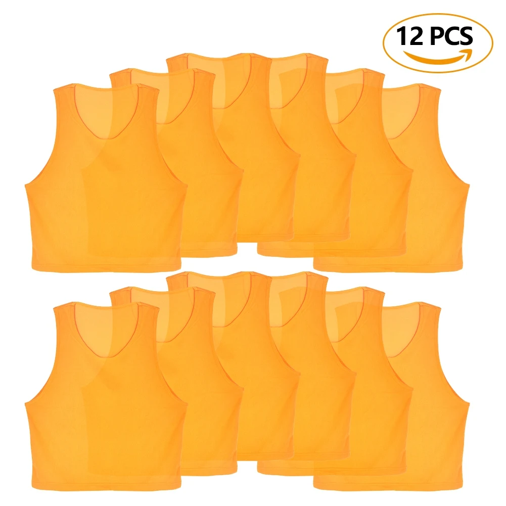 12Pcs Kids Jerseys Scrimmage Training Vests Football Vest Mesh Breathable Bibs for Volleyball
12Pcs Kids Jerseys Scrimmage Training Vests Football Vest Mesh Breathable Bibs for Volleyball