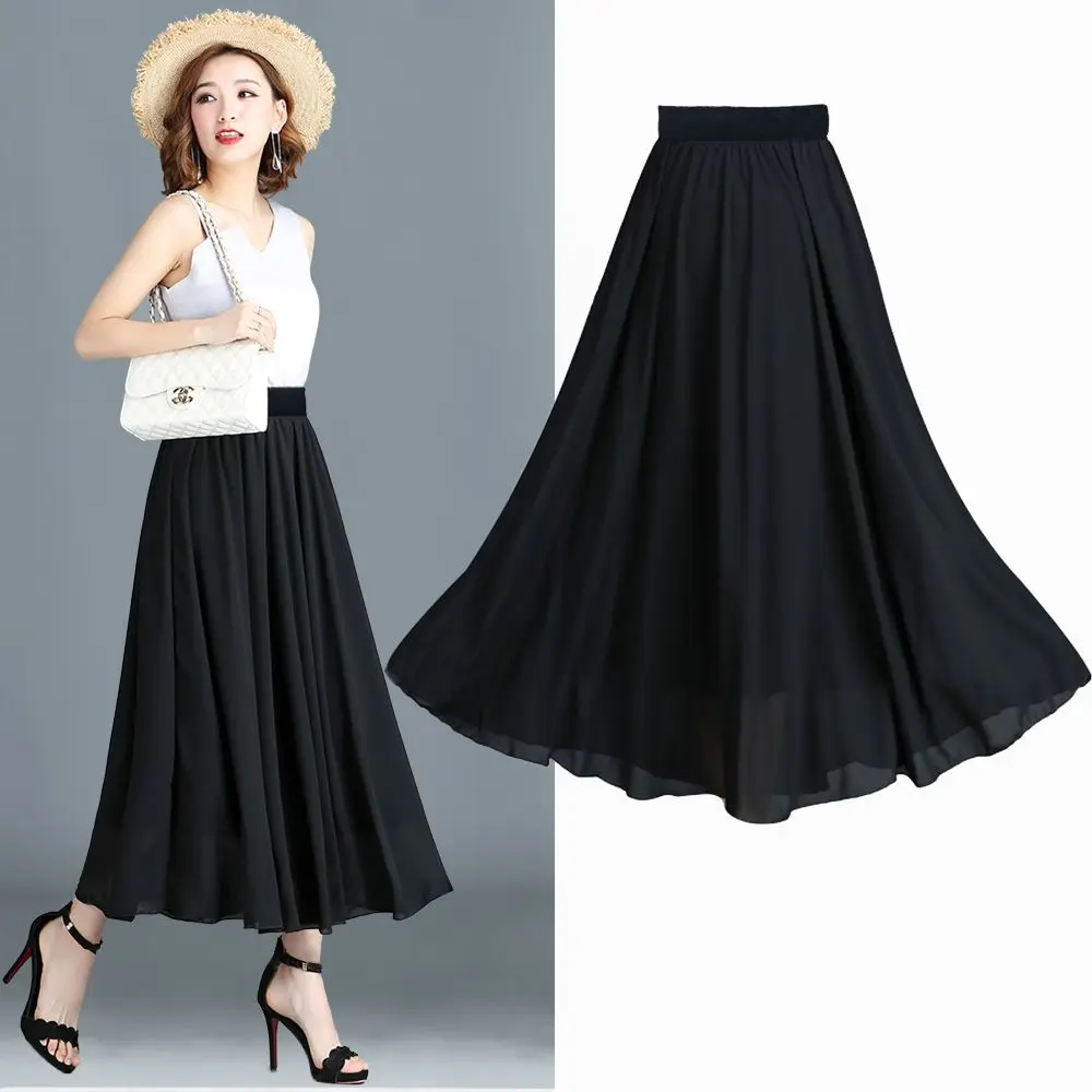 High Waist A-line Elegant Long Skirt Female 2023 Summer New Design Korean Style Skirt Fashion All Match Big Swing Skirts Z145
High Waist A-line Elegant Long Skirt Female 2023 Summer New Design Korean Style Skirt Fashion All Match Big Swing Skirts Z145