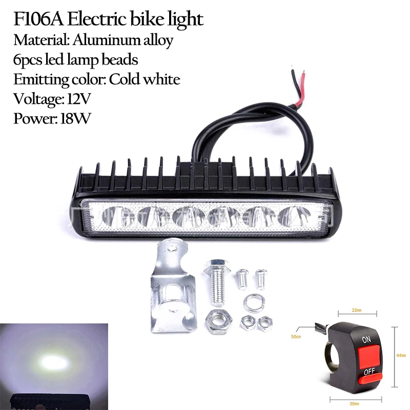 12V Electric Ebike Light 6Leds Motorized Motorbike Lamp Aluminum Alloy Scooter Lantern Modified Motorcycle Headlight Accessories
12V Electric Ebike Light 6Leds Motorized Motorbike Lamp Aluminum Alloy Scooter Lantern Modified Motorcycle Headlight Accessories