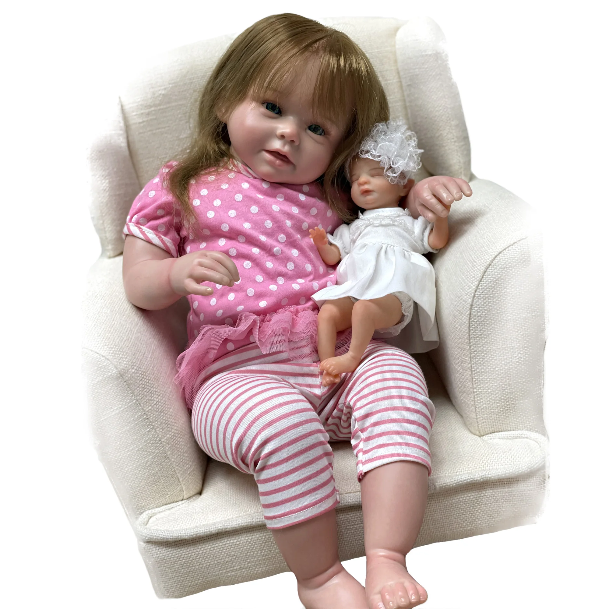 22 Inch Reborn Bebe Handmade Newborn Baby Doll Painted Lifelike Big Sister Newborn Doll muñecas para niñas bonecas infantil
22 Inch Reborn Bebe Handmade Newborn Baby Doll Painted Lifelike Big Sister Newborn Doll muñecas para niñas bonecas infantil