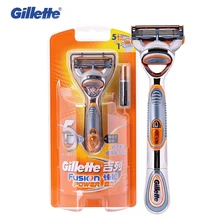 Gillette Fusion Power Razor Shaving Machine For Men Face Beard Hair Cutting Washable Razor Battery Powered 5 Layers Blade 1Pack