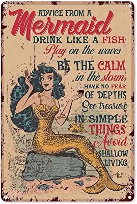 Mermaid Retro Metal Tin Sign Fun Poster Cafe Living Room Kitchen Bathroom Home Art Wall Decoration Plaque Gift
Mermaid Retro Metal Tin Sign Fun Poster Cafe Living Room Kitchen Bathroom Home Art Wall Decoration Plaque Gift