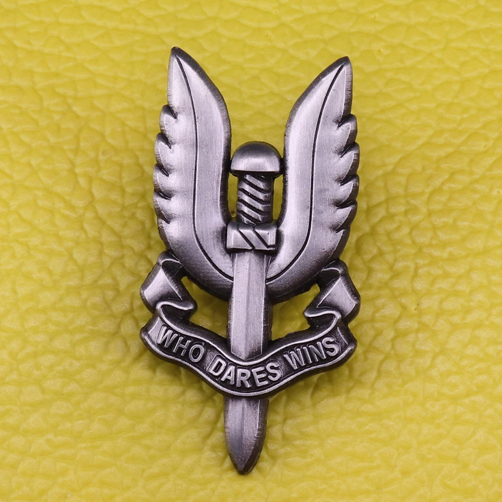 

Who Dares Wins Metal Badge British Army Special Air Service SAS Enamel Pin