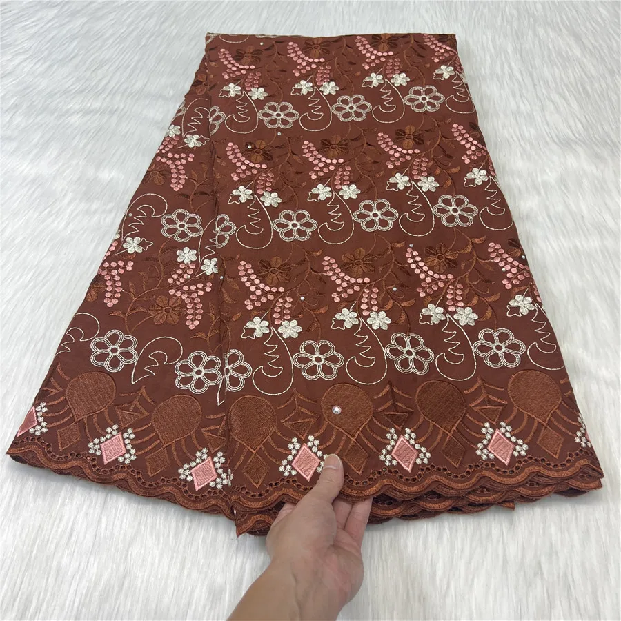 5Yard Coffee African Cotton Fabrics Swiss Voile Lace Material Nigerian Embroidery Cloth Coton Tissu Broderie Africain Suisse AC2
5Yard Coffee African Cotton Fabrics Swiss Voile Lace Material Nigerian Embroidery Cloth Coton Tissu Broderie Africain Suisse AC2