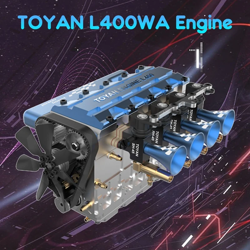 Двигатель TOYAN FS-L400WA, 14 куб. См, встроенный 4-цилиндровый 4-тактный метаноловый двигатель с водяным охлаждением для радиоуправляемых автомобил...
Двигатель TOYAN FS-L400WA, 14 куб. См, встроенный 4-цилиндровый 4-тактный метаноловый двигатель с водяным охлаждением для радиоуправляемых автомобил...