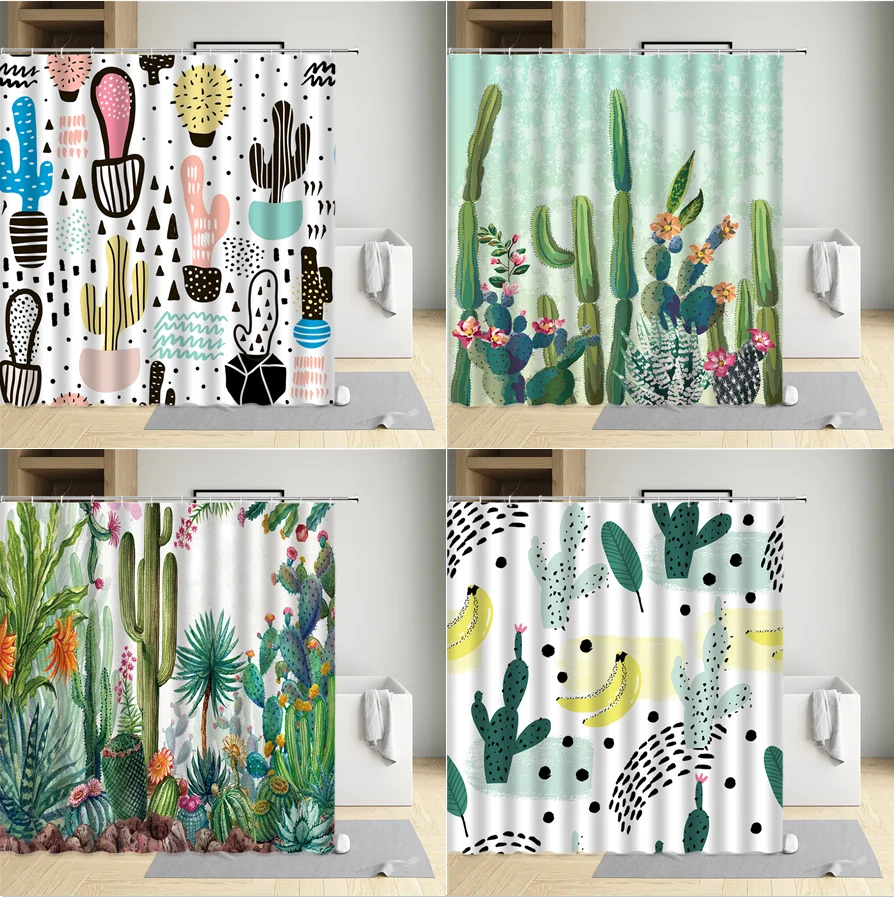 Cactus Landscape Shower Curtain Tropical Plants Home Bathroom Waterproof Screens Belt Hooks Environmental Protection Fabric
Cactus Landscape Shower Curtain Tropical Plants Home Bathroom Waterproof Screens Belt Hooks Environmental Protection Fabric