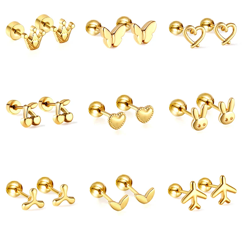 ASON Mini Cute Stud Earringfs For Women Girls Stainless Steel Beads Rabbit Heart Butterfly Pierce Ear Jewelry Fashion Gift
ASON Mini Cute Stud Earringfs For Women Girls Stainless Steel Beads Rabbit Heart Butterfly Pierce Ear Jewelry Fashion Gift