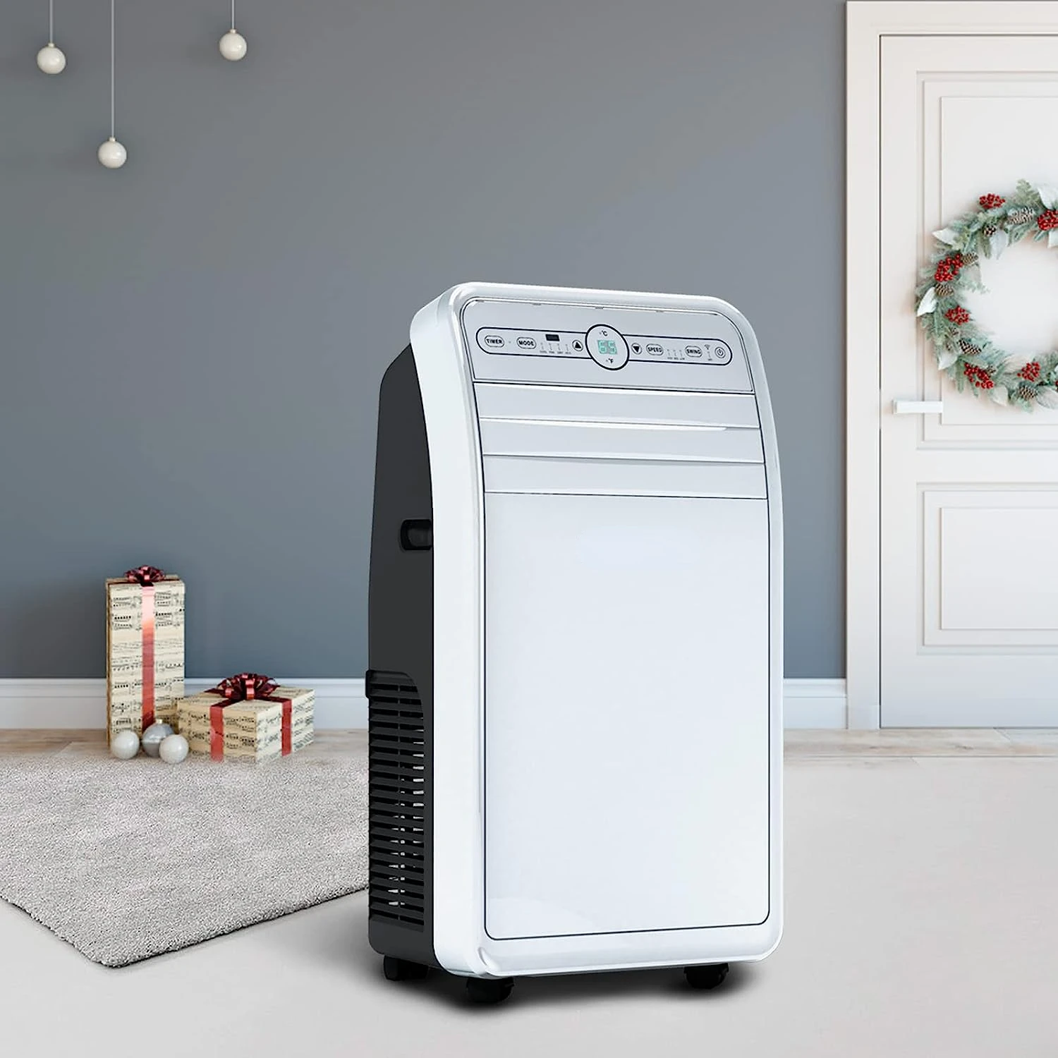 Smart Wifi Portable Air Conditioner, Works with Alexa & Mobile App Control, 12000BTU, 4 in 1 AC Unit with Cool, Heat, Dehumi
Smart Wifi Portable Air Conditioner, Works with Alexa & Mobile App Control, 12000BTU, 4 in 1 AC Unit with Cool, Heat, Dehumi