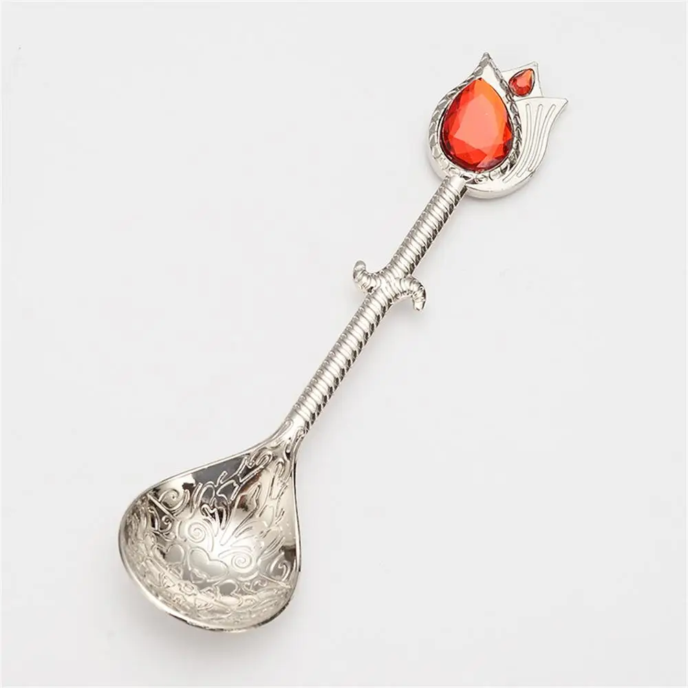 

Luxury Tableware Tabledecor Ladle Dessert Cake Scoop Kitchen Accessory Ice Cream Spoons Jewel Decorated Spoon Teaspoon Stylish