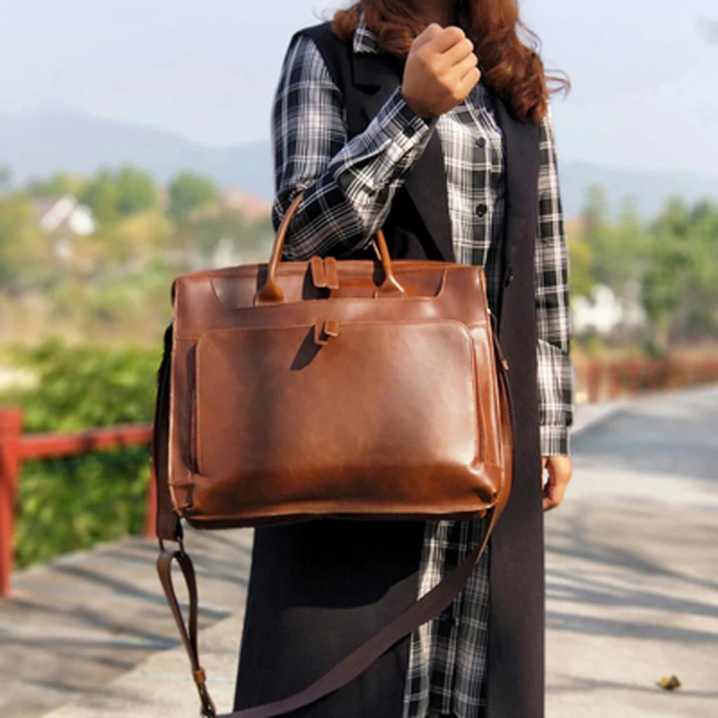 Large Leather Handbag Briefcase Bags Business Bag Messenger Bag 14 Women Inch Vintage Shoulder Documents Capacity For Laptop
Large Leather Handbag Briefcase Bags Business Bag Messenger Bag 14 Women Inch Vintage Shoulder Documents Capacity For Laptop
