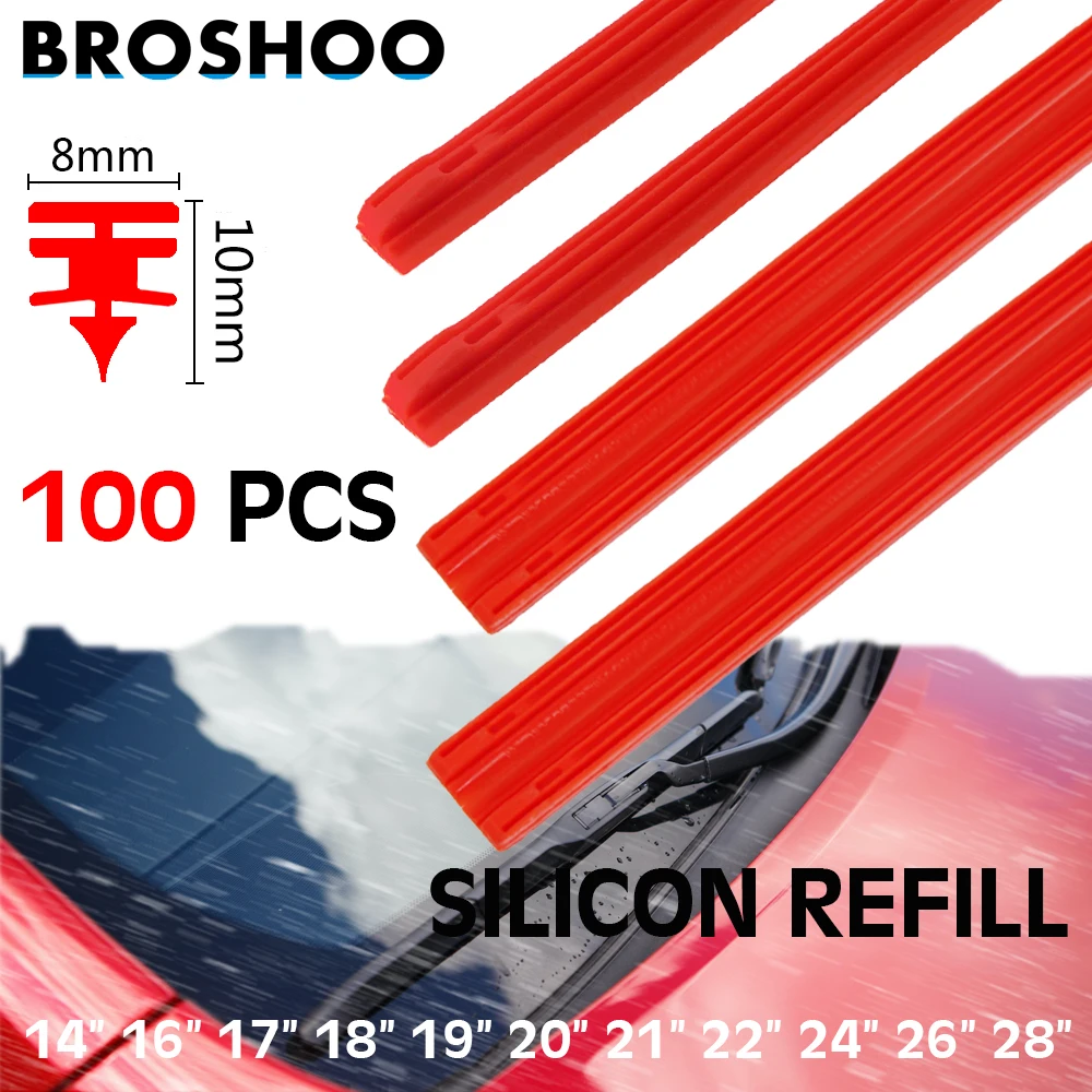 100pcs/Lot Car Vehicle Insert Silicon Strips Wiper Blade (Refill) 8mm Soft 14" 16" 17" 18" 19" 20" 21" 22" 24" 26" 28"
100pcs/Lot Car Vehicle Insert Silicon Strips Wiper Blade (Refill) 8mm Soft 14" 16" 17" 18" 19" 20" 21" 22" 24" 26" 28"
