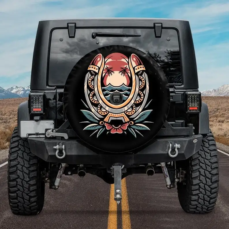 Horseshoe Beach Spare Tire Cover, Backup Camera Hole, Spare Wheel with horseshoe, Horseshoe car accessories for women, Horse own
Horseshoe Beach Spare Tire Cover, Backup Camera Hole, Spare Wheel with horseshoe, Horseshoe car accessories for women, Horse own