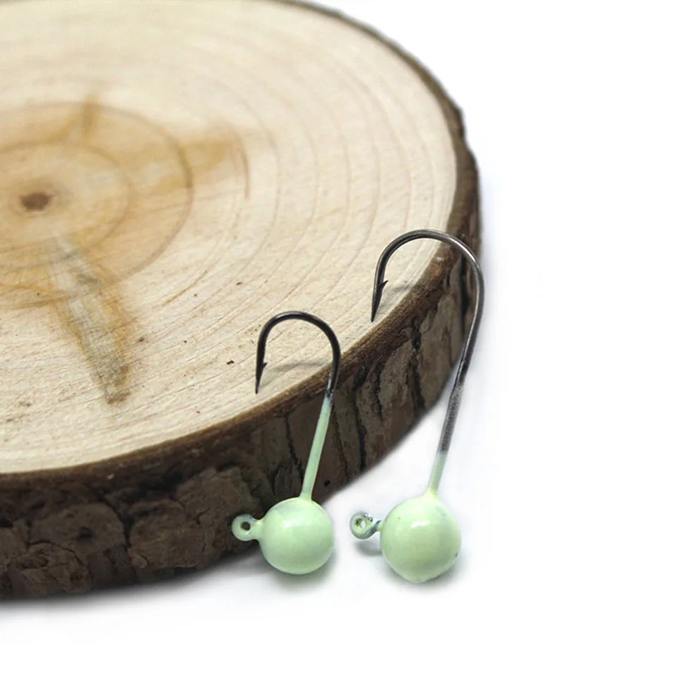 10pcs/lot Luminous Micro Jig Head Fishing Hook 1.5g 2g 3g Round Ball Jig Fishhook Soft Worm Fishing Tackle Accessories
10pcs/lot Luminous Micro Jig Head Fishing Hook 1.5g 2g 3g Round Ball Jig Fishhook Soft Worm Fishing Tackle Accessories